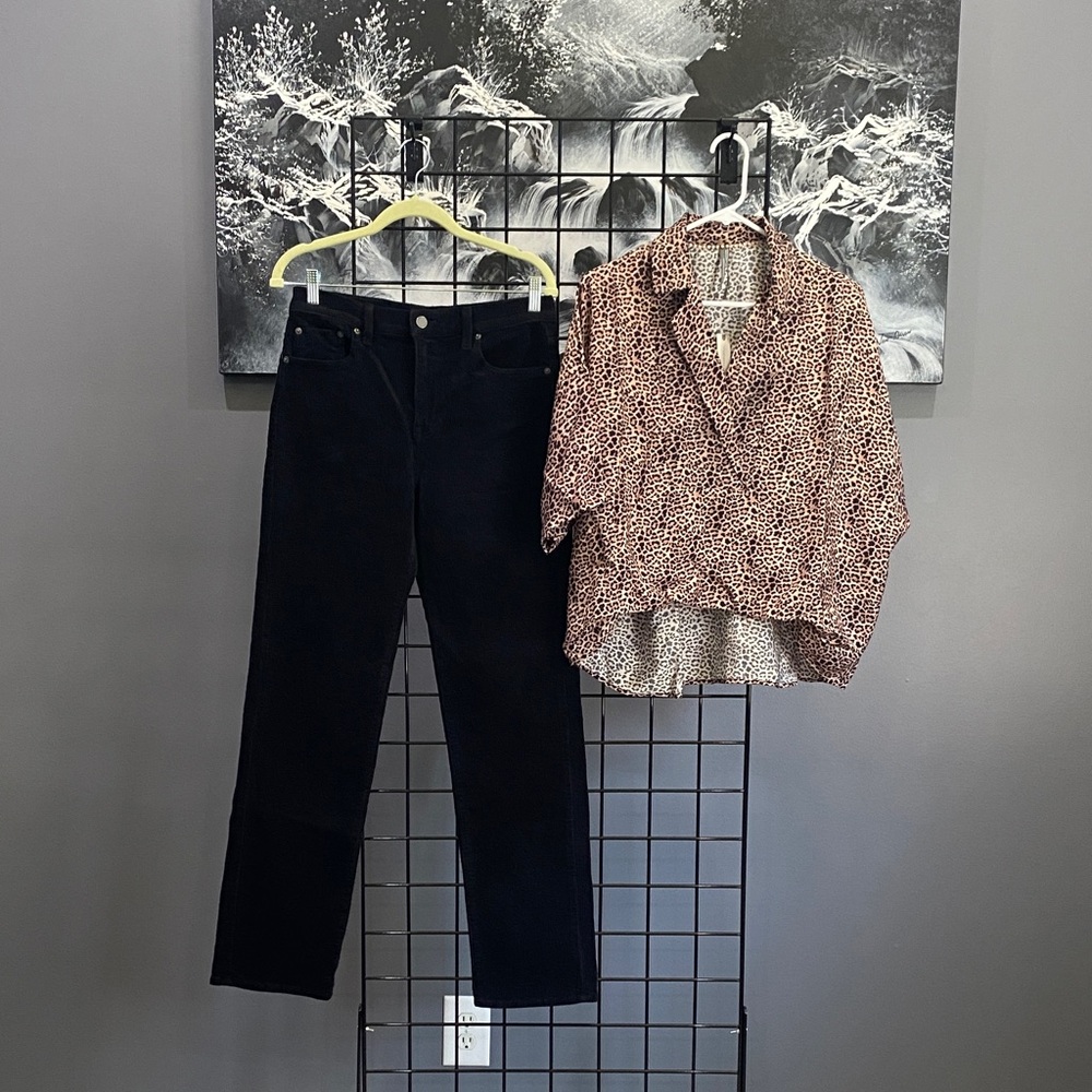 Modern American (Fidelity brand) cords with FREE Anthropologie blouse
